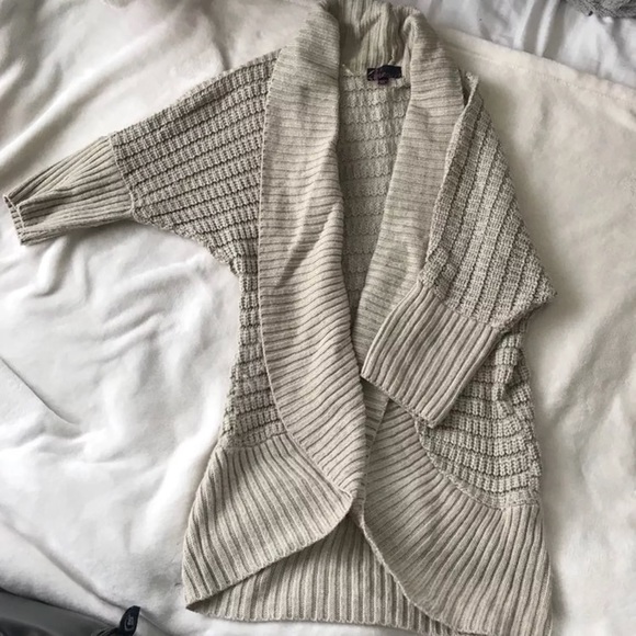 S beige cardigan